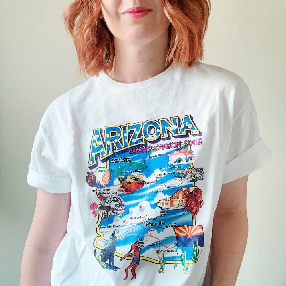 vintage arizona graphic tee, m